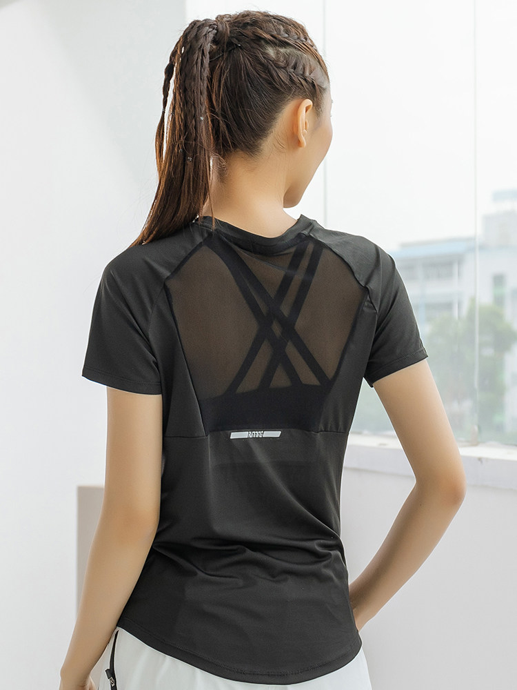 Yoga Fitness Top - T-shirt sportiva estiva da donna a