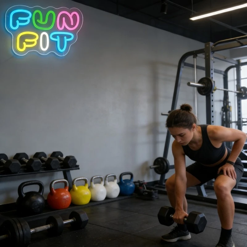 Insegna al Neon LED Fun Fit a  - Yoga Fitness Rooms recensione e prezzo