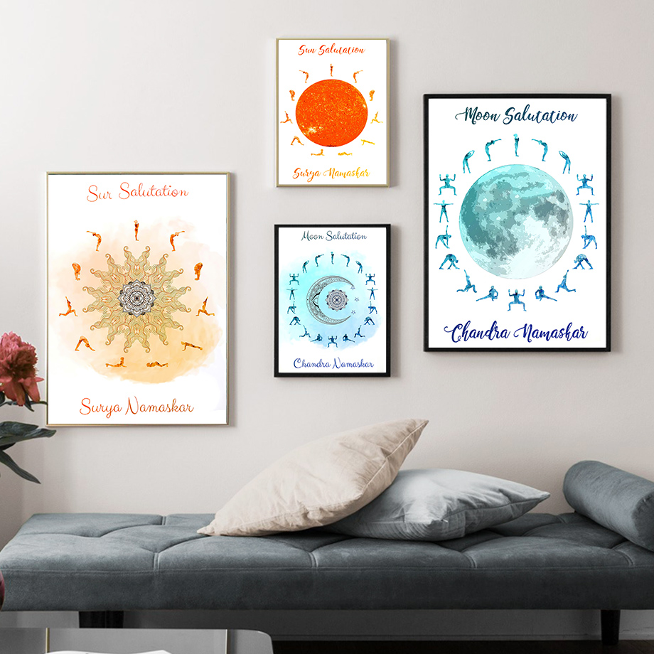 Yoga Pose Sun Moon Salutation  - Yoga Fitness Rooms recensione e prezzo