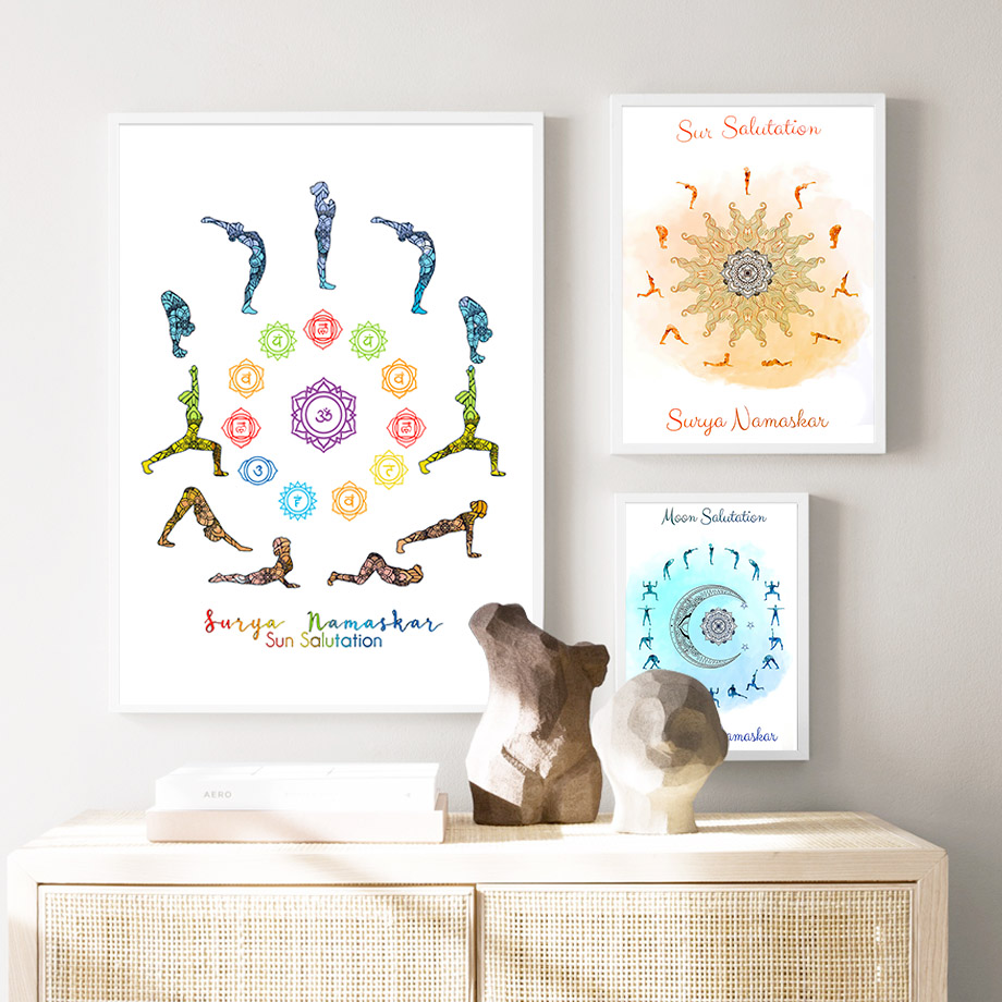 Yoga Pose Sun Moon Salutation  - Yoga Fitness Rooms recensione e prezzo