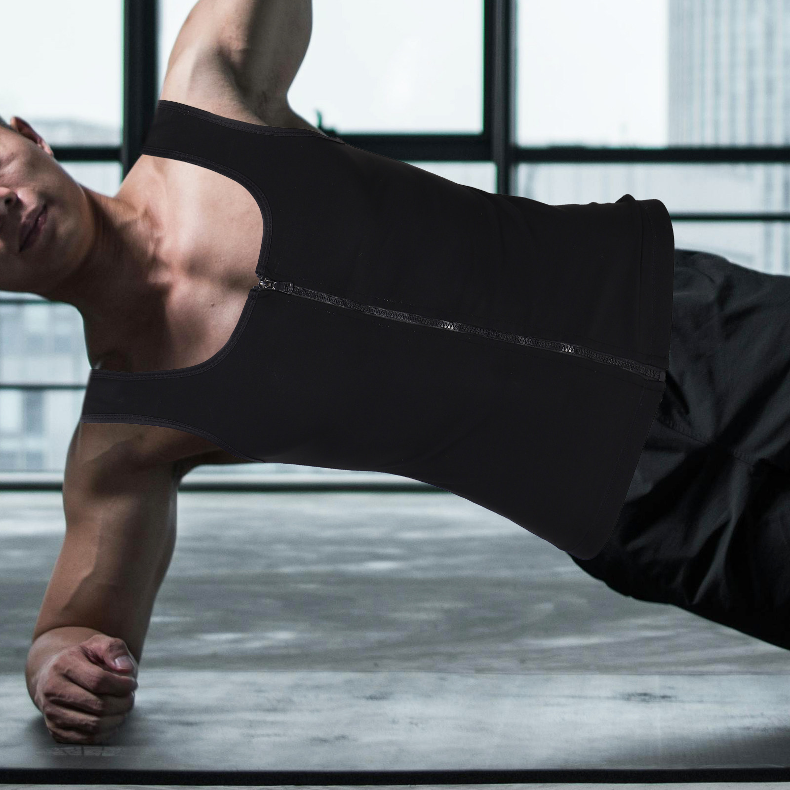 Gilet da Uomo con Zip, Compres - Yoga Fitness Top recensione e prezzo