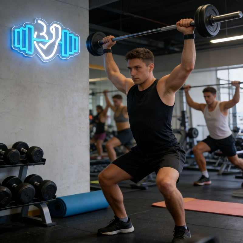 Insegna al Neon LED Bicep Dumb - Yoga Fitness Rooms recensione e prezzo